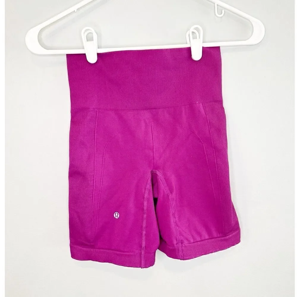 Lululemon sculpt seamless biker shorts magenta pink size 2